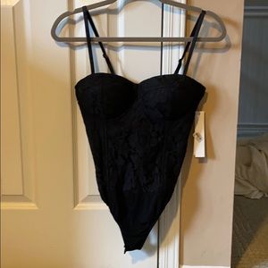 Black lace bodysuit